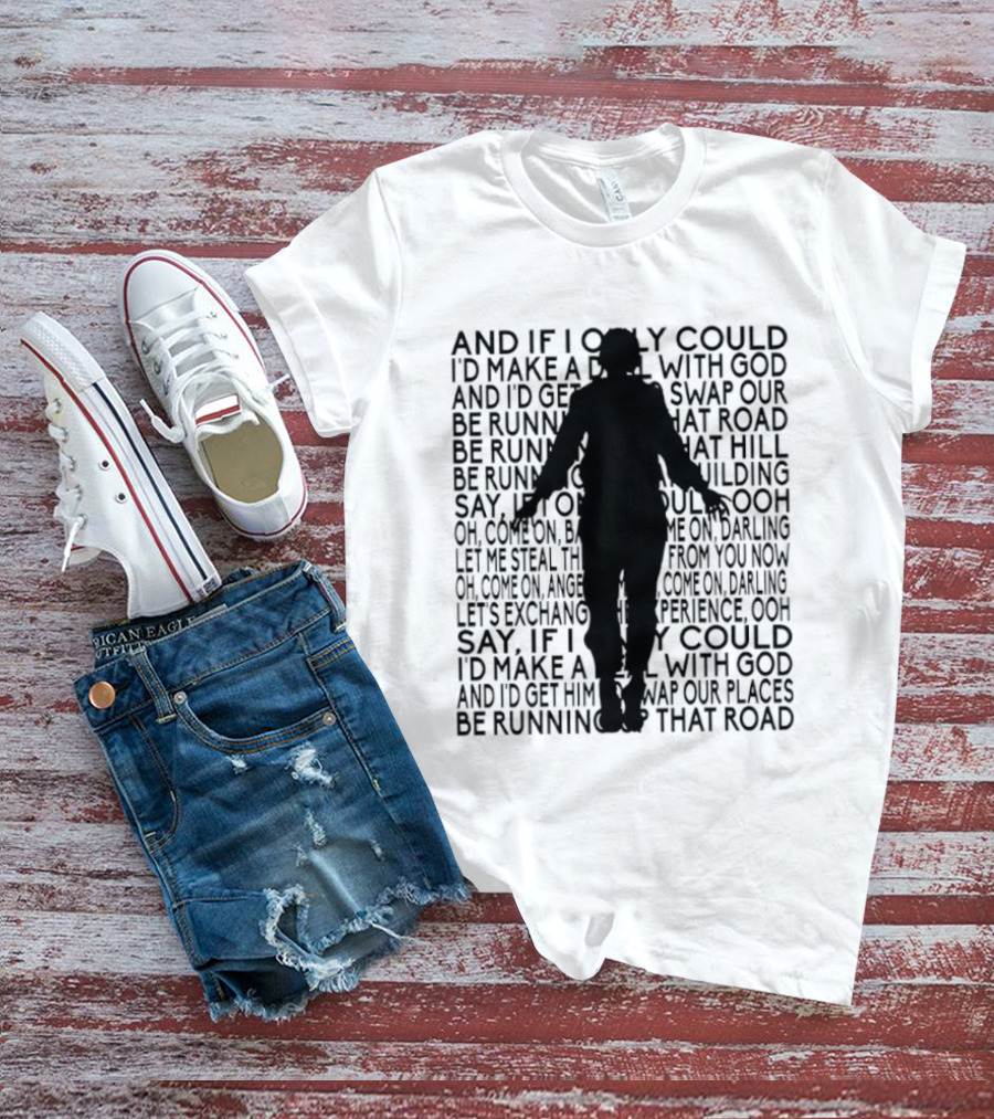 Running Up That Hill Max Mayfield Silhouette Lyrics T-Shirt
