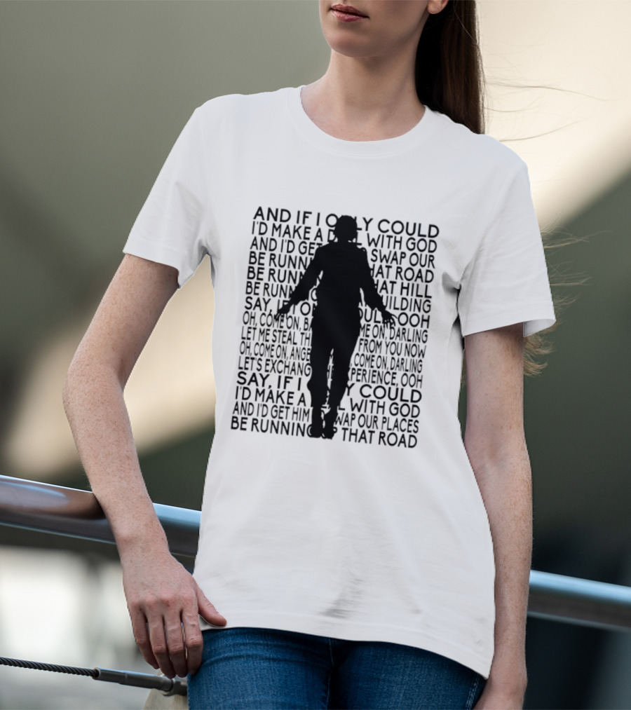 Running Up That Hill Max Mayfield Silhouette Lyrics T-Shirt