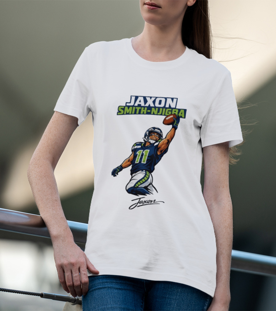 Jaxon Smith Njigba Seattle Football Catch Seahawks Number 11 T-Shirt