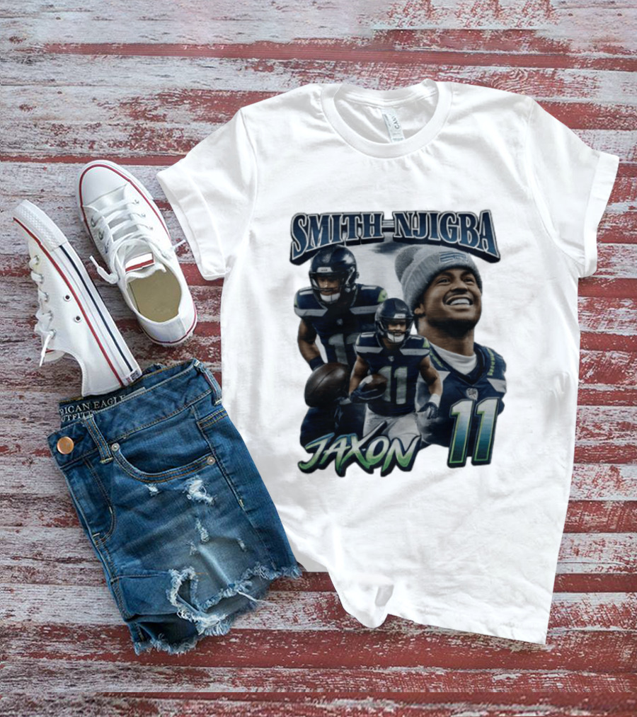 Jaxon Smith Njigba Seattle Seahawks 11 Player 90s T-Shirt