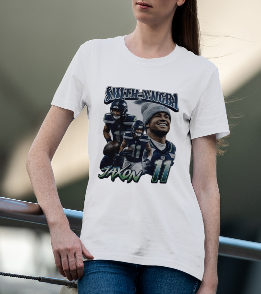Jaxon Smith Njigba Seattle Seahawks 11 Player 90s T-Shirt