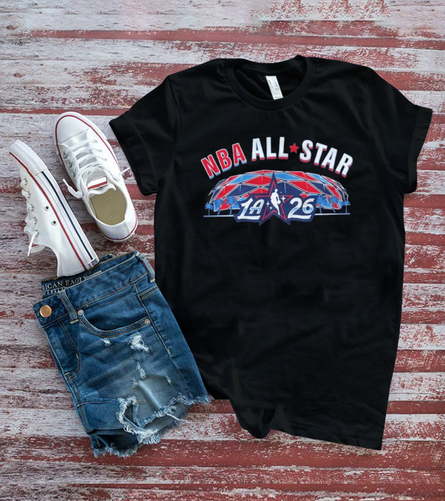 NBA All Star 2026 LA Stadium Logo Palm Trees T-Shirt