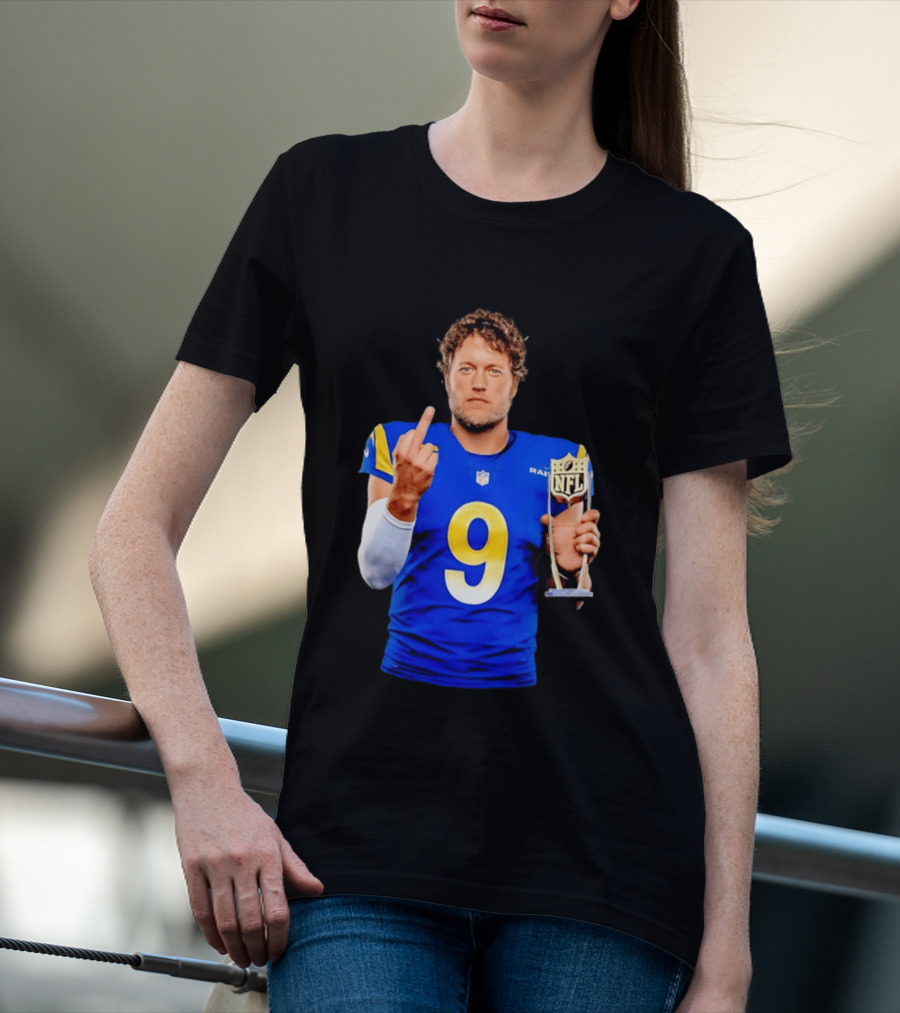Matthew Stafford Los Angeles Rams 2025 MVP Gesture NFL Trophy T-Shirt