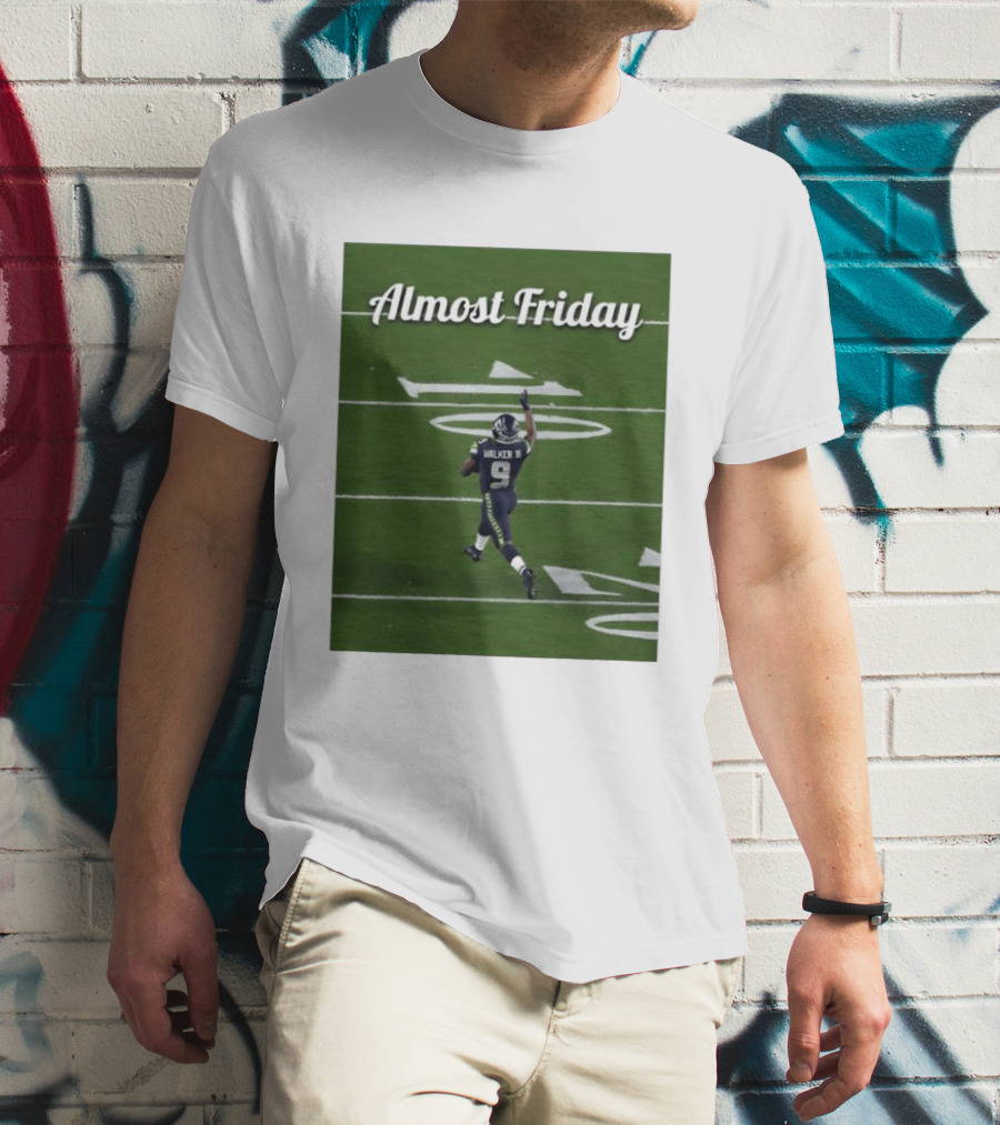 Almost Friday Kenneth Walker III Seahawks Football Celebration T-Shirt