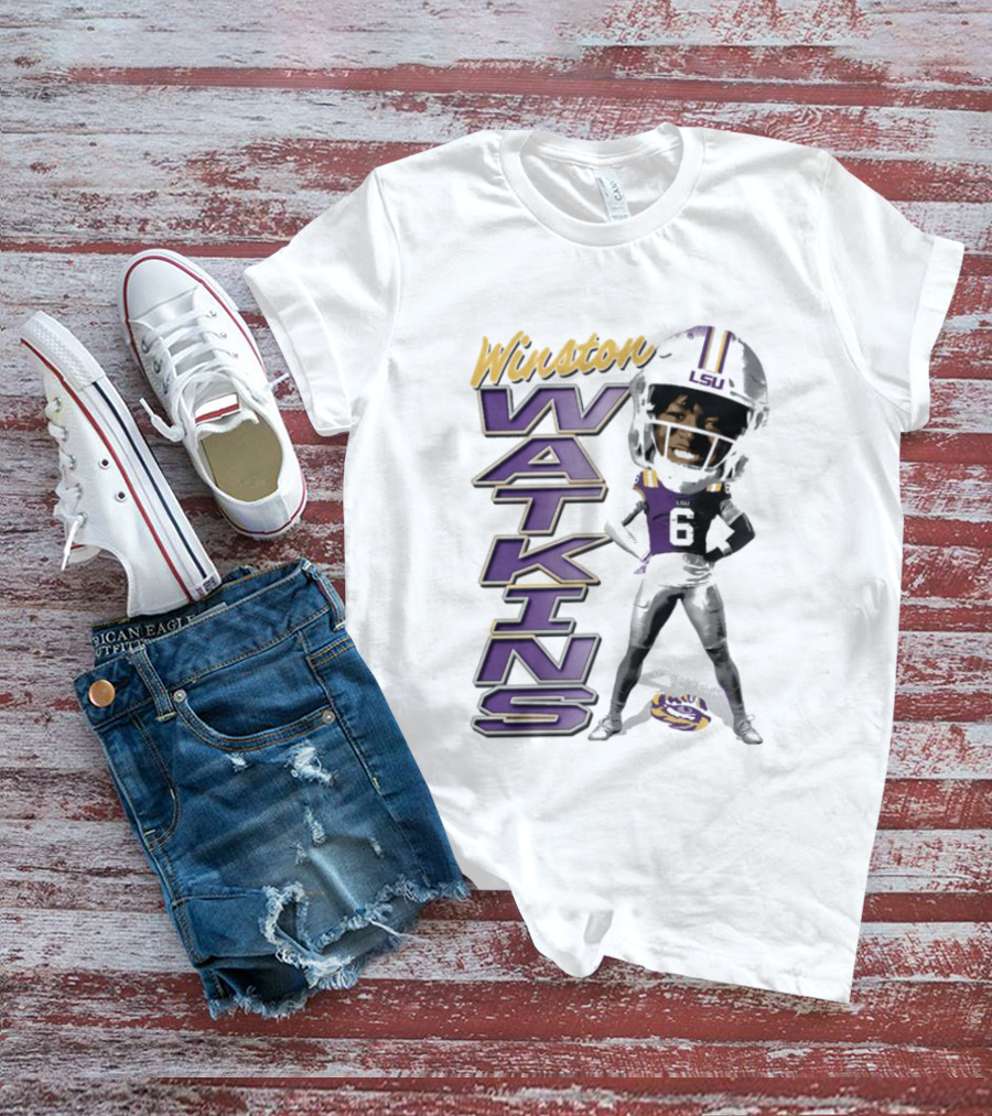 Winston Watkins LSU Tigers Football Caricature T-Shirt