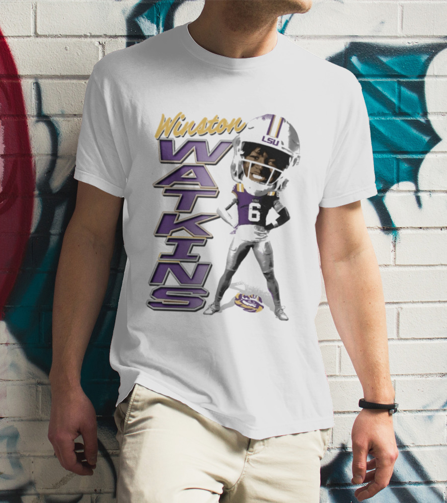 Winston Watkins LSU Tigers Football Caricature T-Shirt