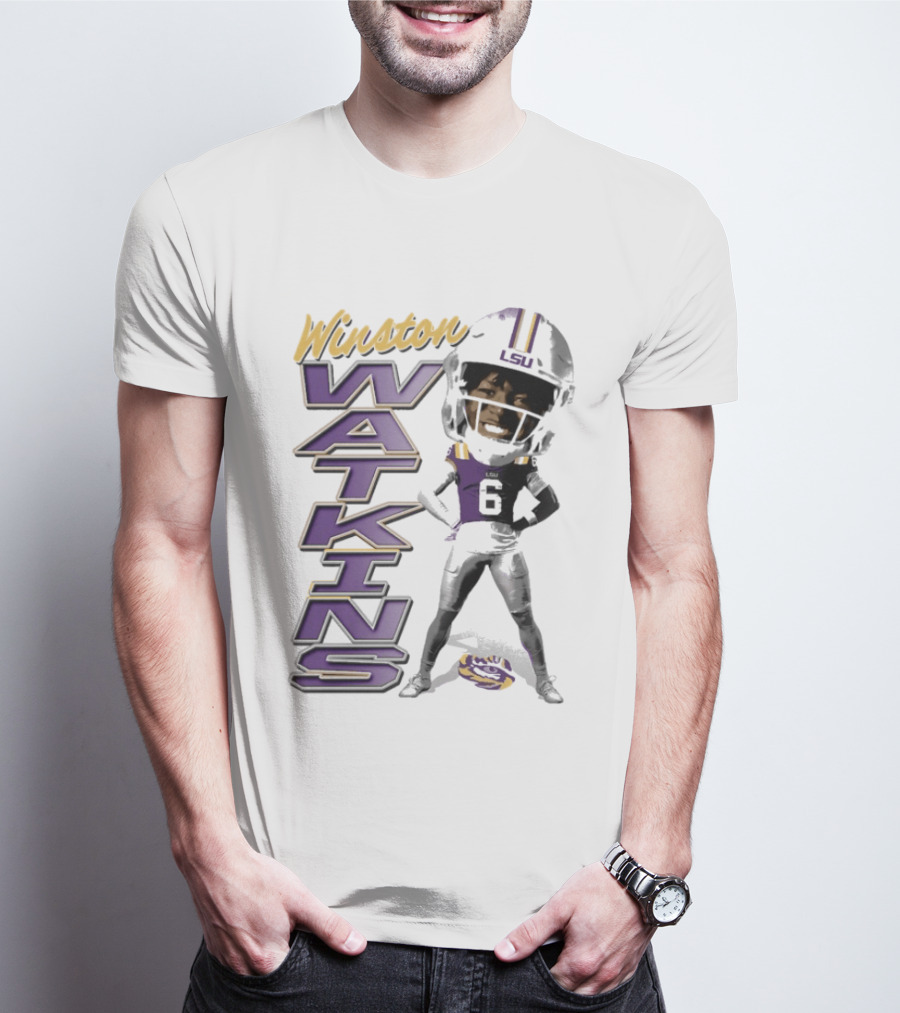 Winston Watkins LSU Tigers Football Caricature T-Shirt