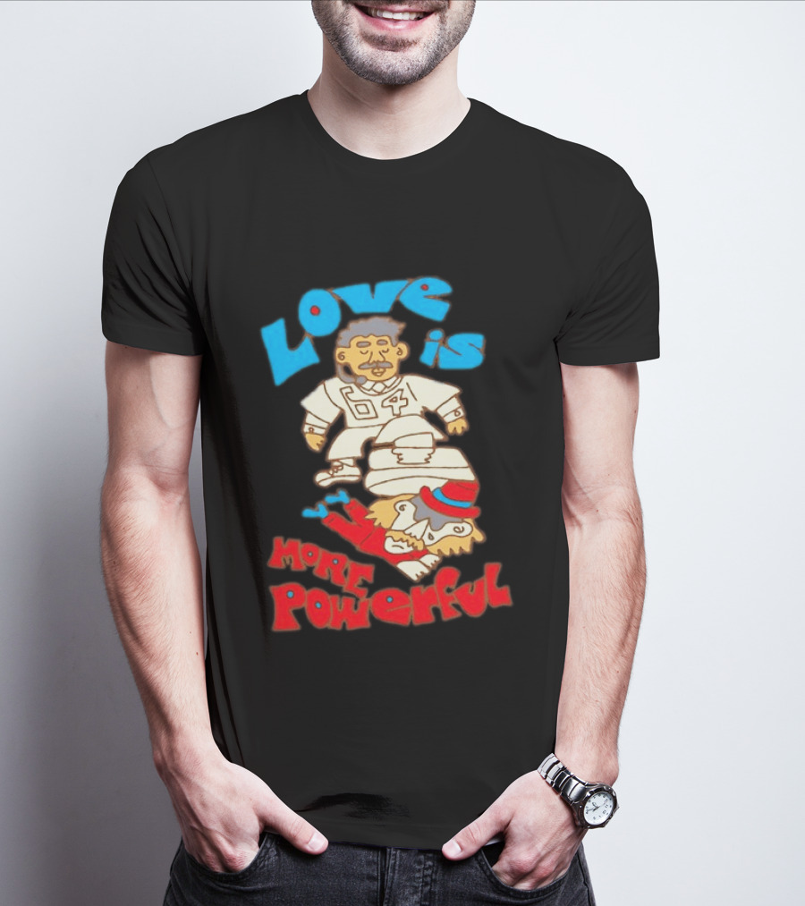 Love Is More Powerful Sam Lane 04 Football Tackle Cartoon T-Shirt