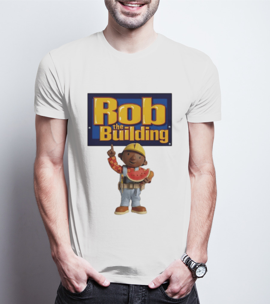Rob The Building Watermelon Character Fun T-Shirt