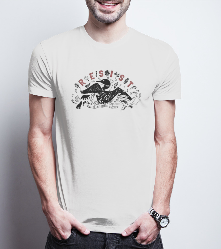Minnesota Loon Resist Wildlife Conservation Advocate T-Shirt