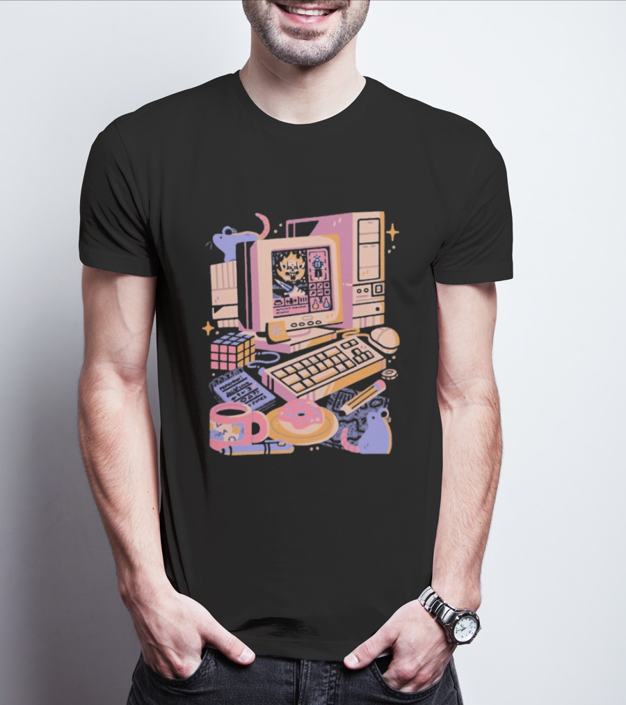 1000 Dead Draculas Computer Mice Retro Gaming Pastel Aesthetic T-Shirt