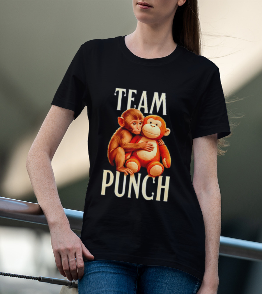 Baby Monkey Team Punch Cartoon T-Shirt