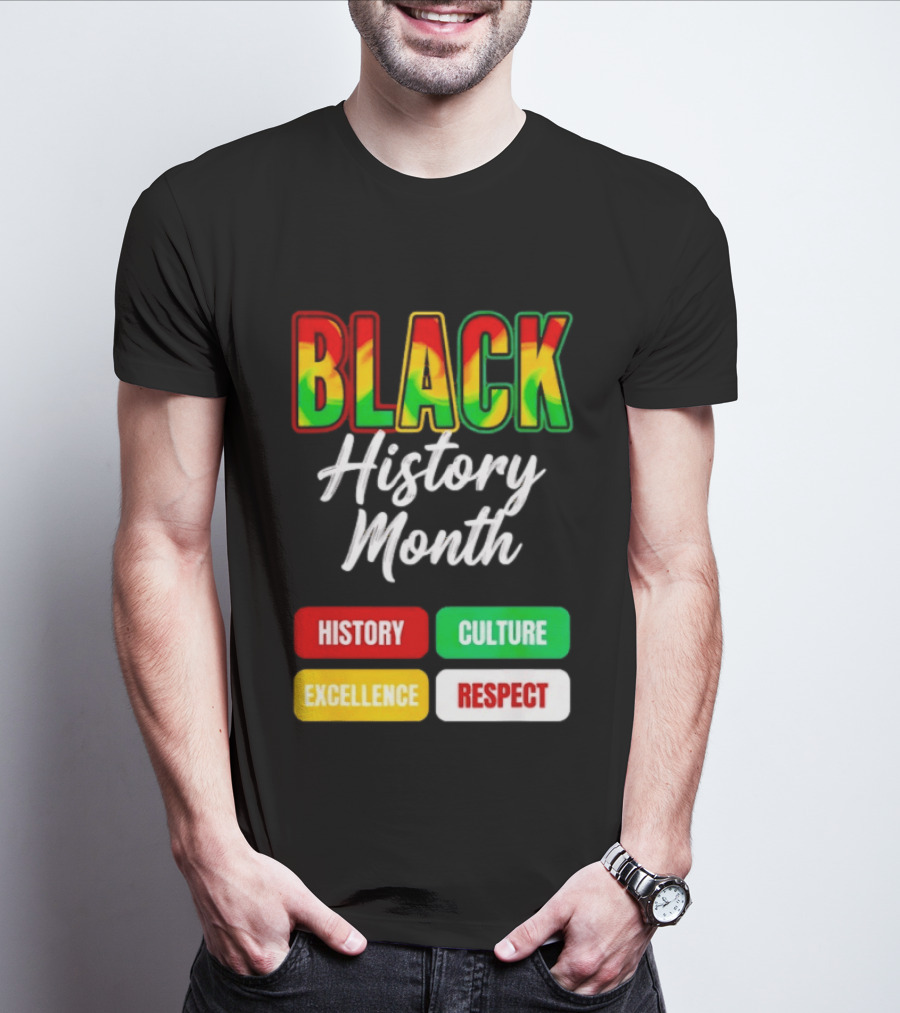 BLACK History Month History Culture Excellence Respect T-Shirt