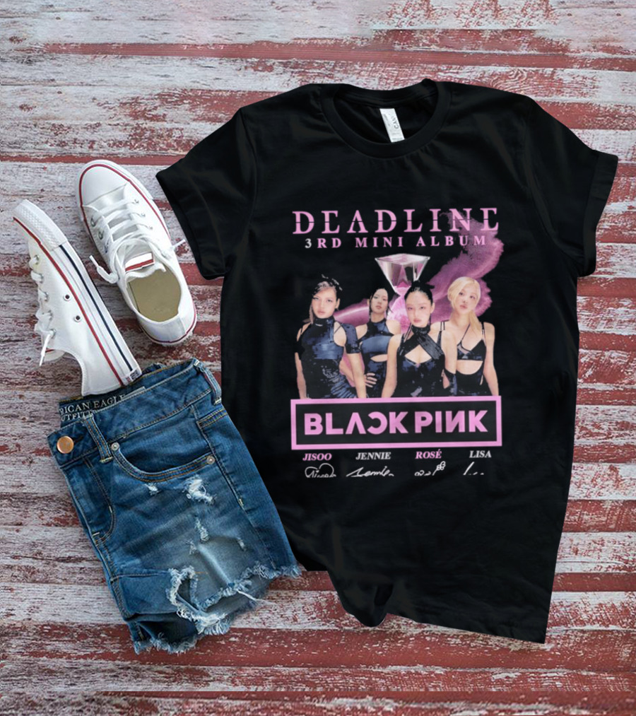 BlackPink Deadline 3rd Mini Album Jisoo Jennie Rosé Lisa T-Shirt
