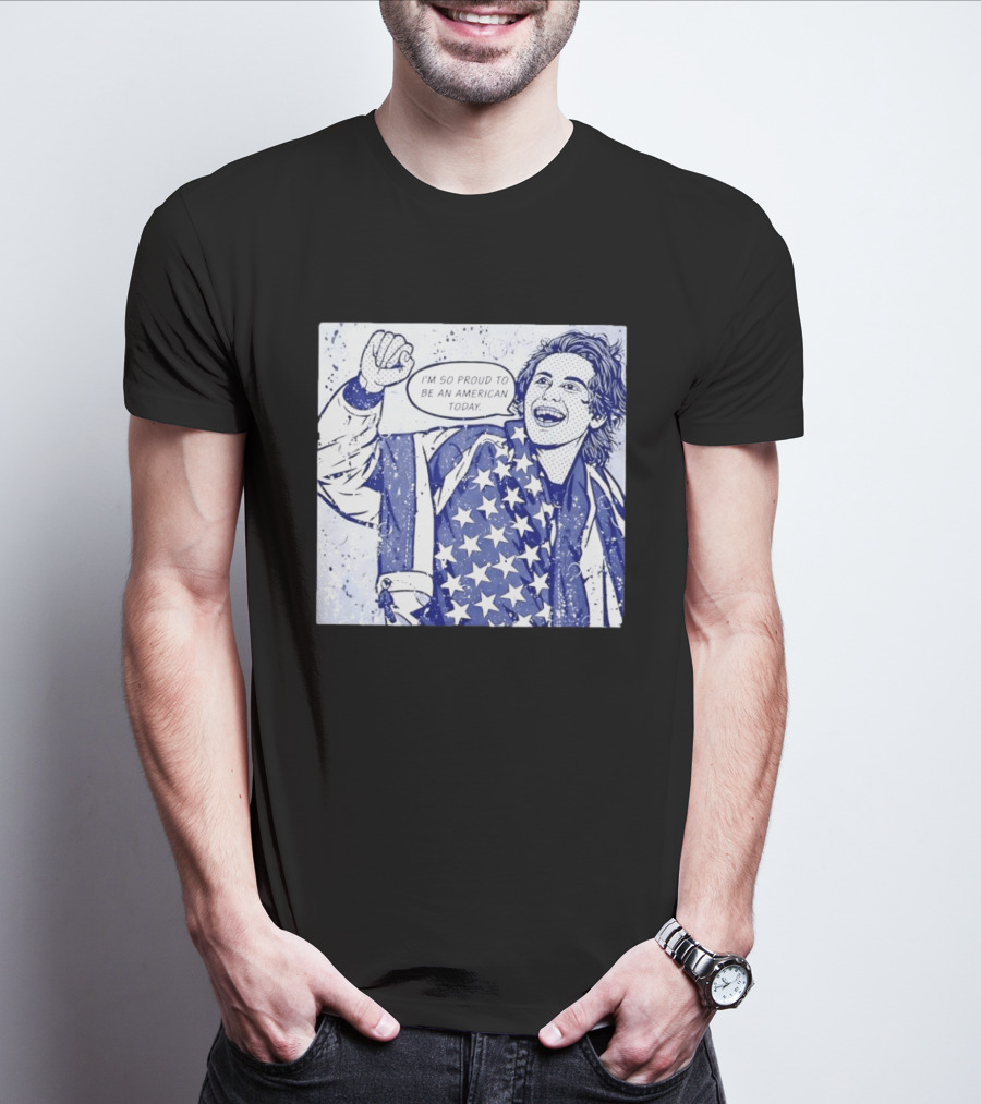 Jack Hughes USA I'm So Proud To Be An American Today T-Shirt