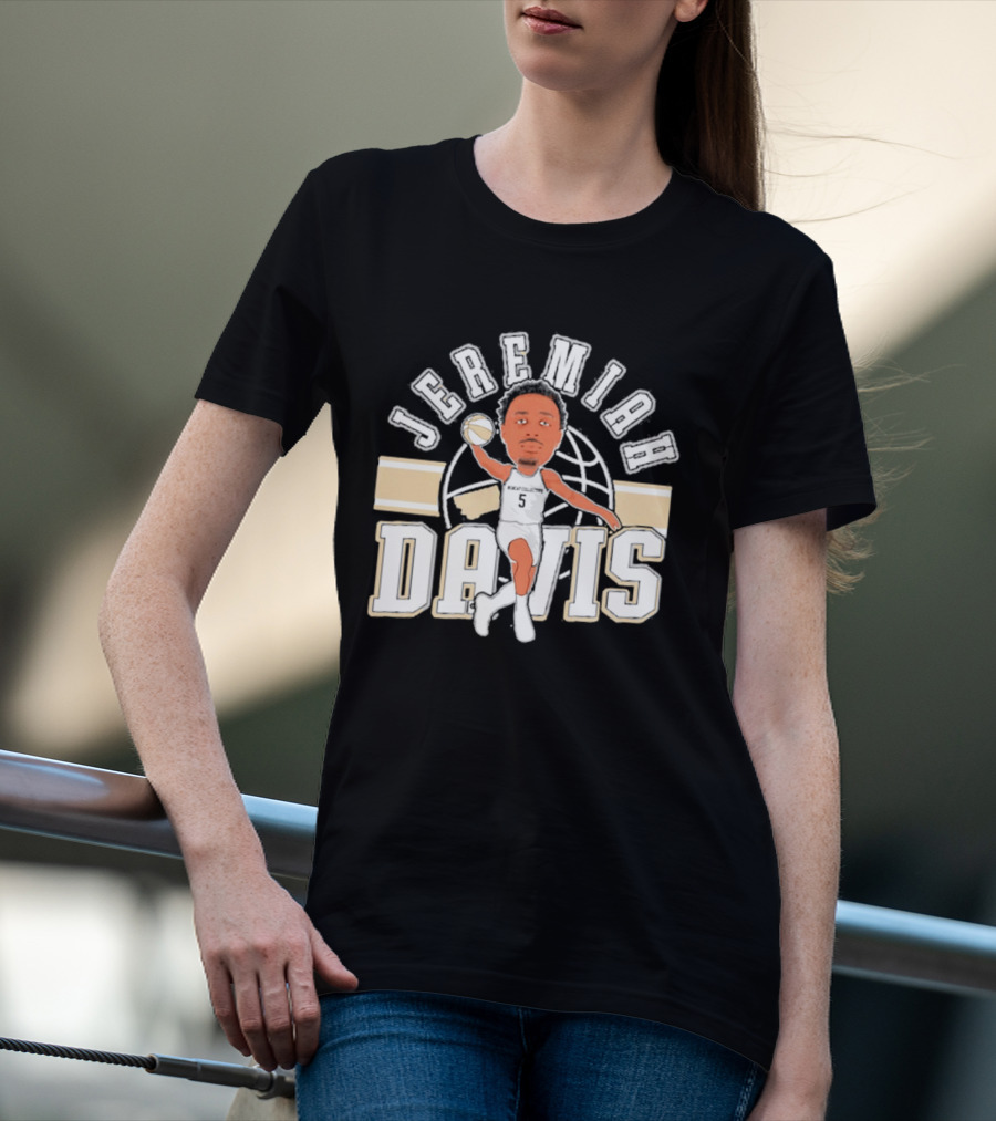 Jeremiah Davis Basketball Caricature Montana State Bobcats '26 T-Shirt