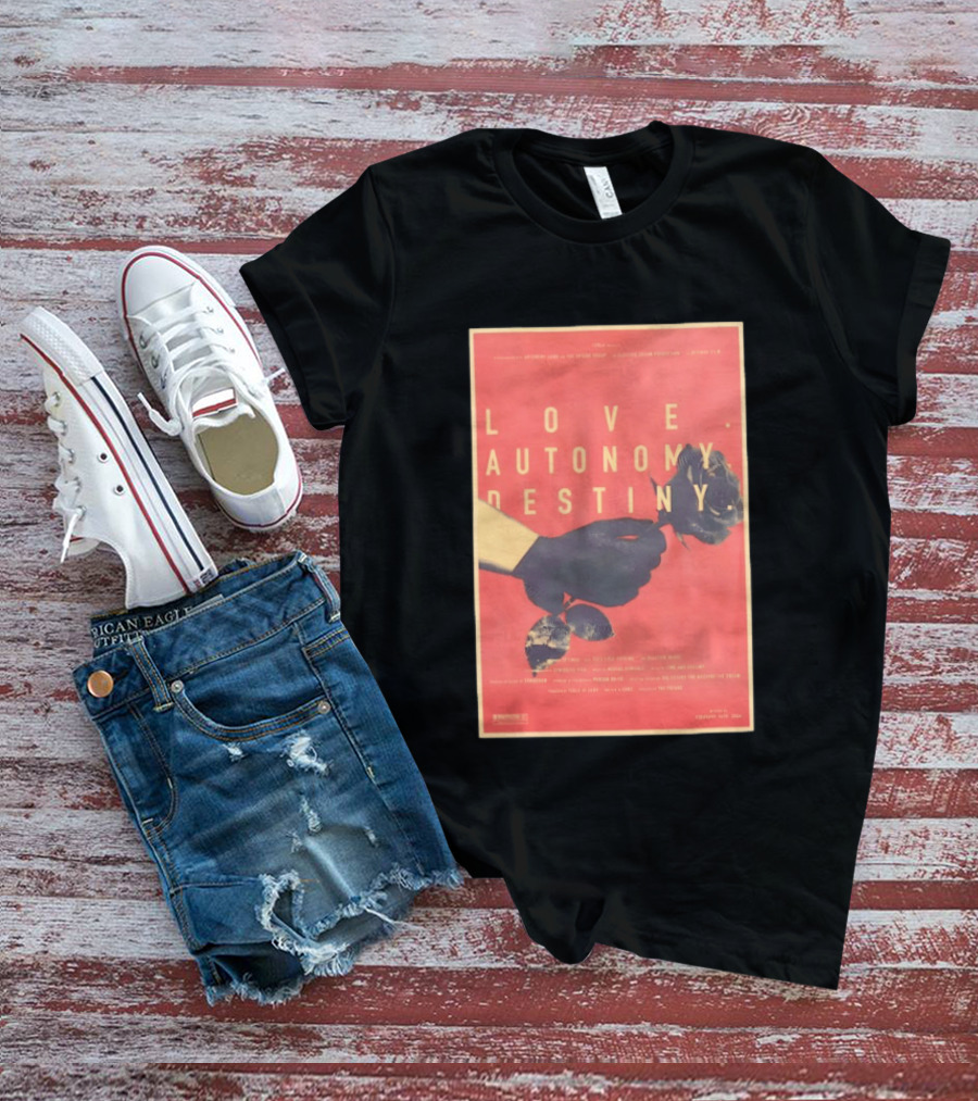 Love Autonomy Destiny Electric Dream Battery February 14th 2024 Hand Holding Flower T-Shirt