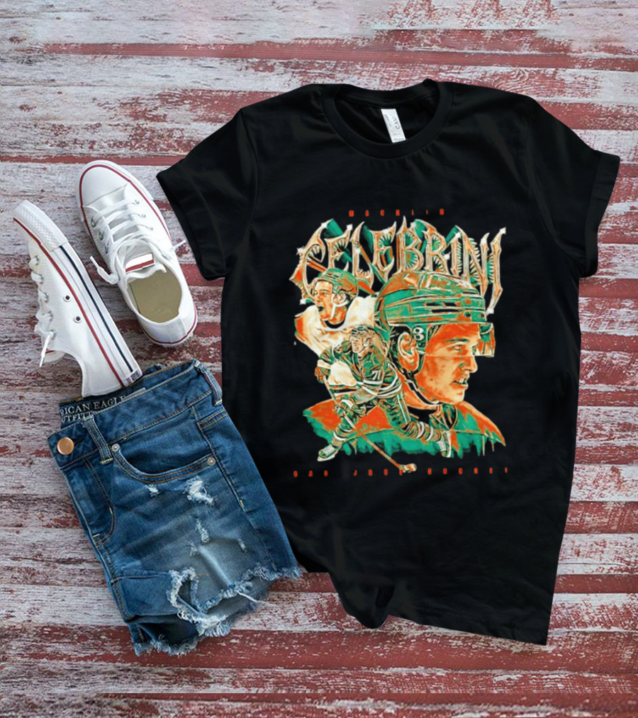 Macklin Celebrini Hockey San Jose Collage T-Shirt