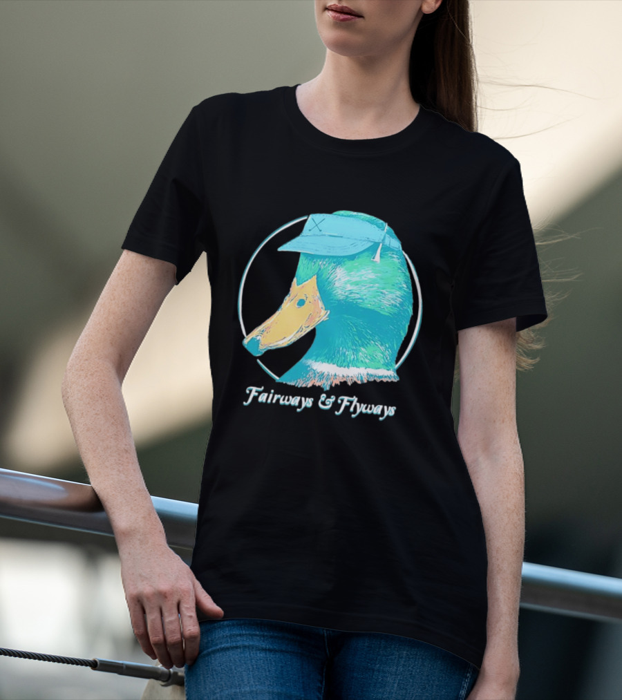 Fairways And Flyways Mallard Duck Head With Cap T-Shirt