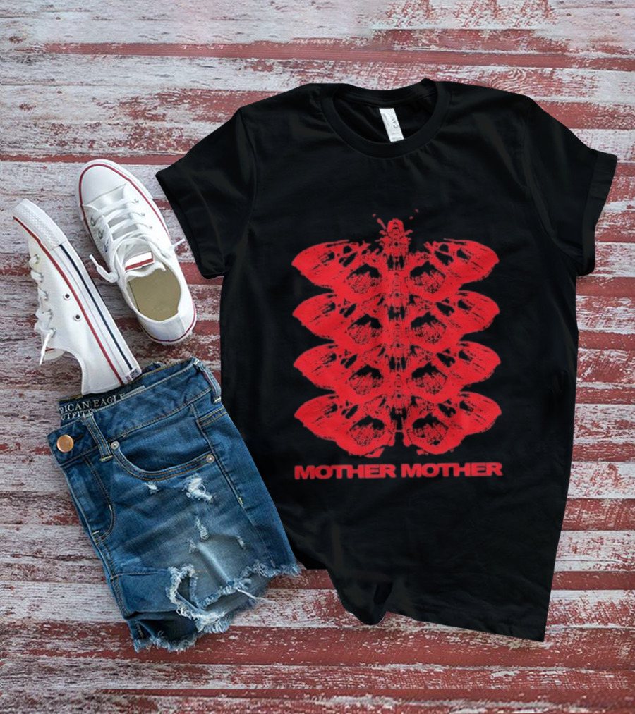Mother Mother Red Moth Symmetrical T-Shirt