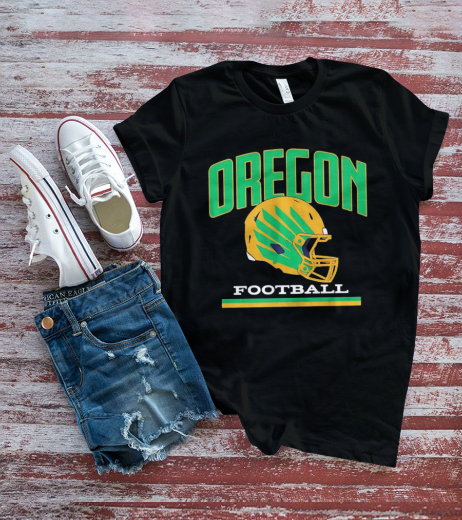 Oregon Ducks Football Team Helmet T-Shirt