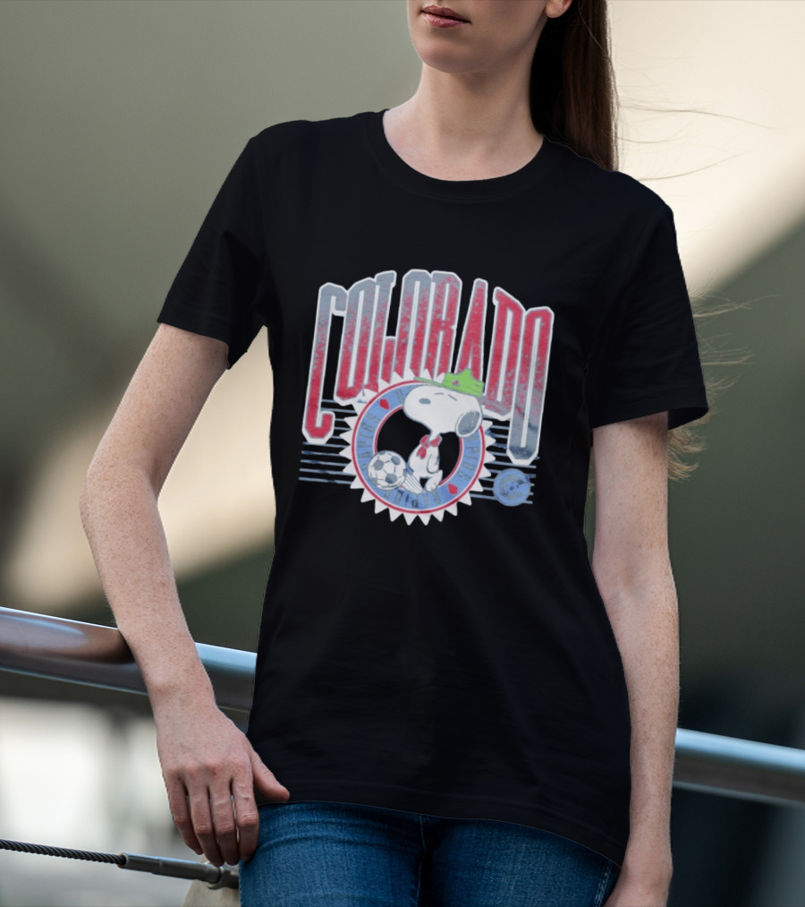 Peanuts Snoopy Colorado Rapids Soccer Cartoon T-Shirt