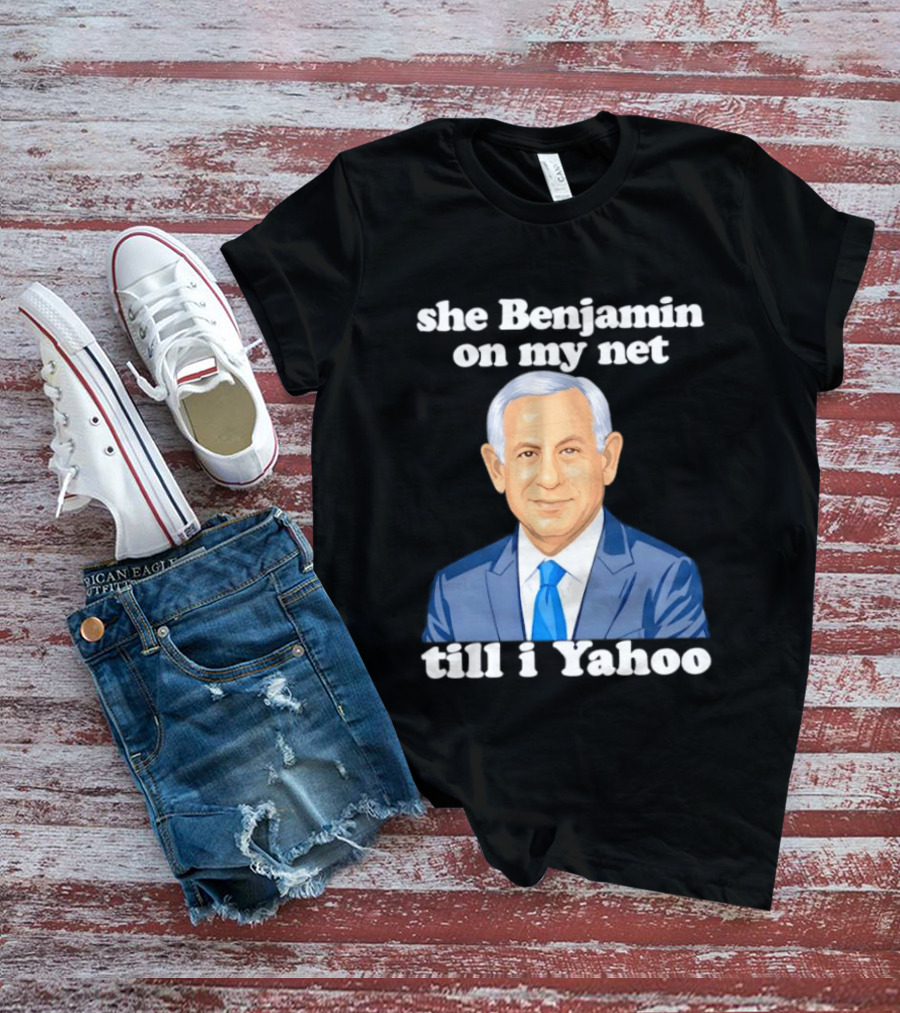 She Benjamin On My Net Till I Yahoo Cartoon Benjamin Portrait Blue Suit T-Shirt