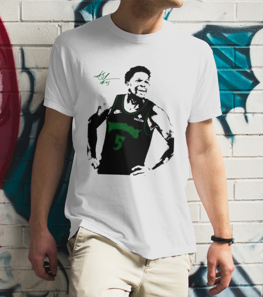 Anthony Edwards Minnesota Timberwolves Number 5 Signature T-Shirt