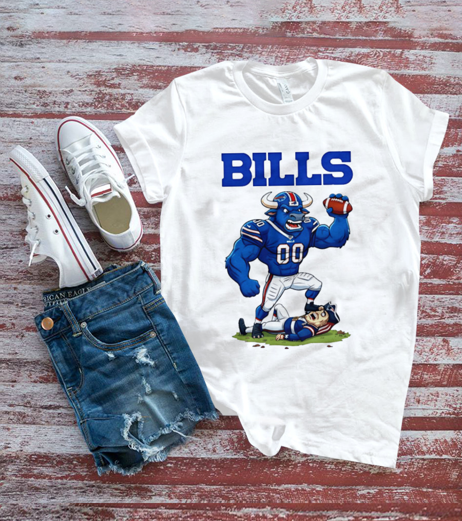 Buffalo Bills Vs New England Patriots Rivalry Comic Character Victory T-Shirt