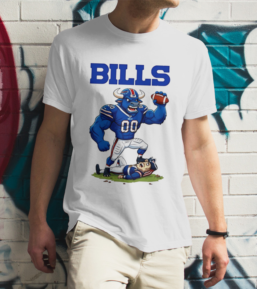 Buffalo Bills Vs New England Patriots Rivalry Comic Character Victory T-Shirt