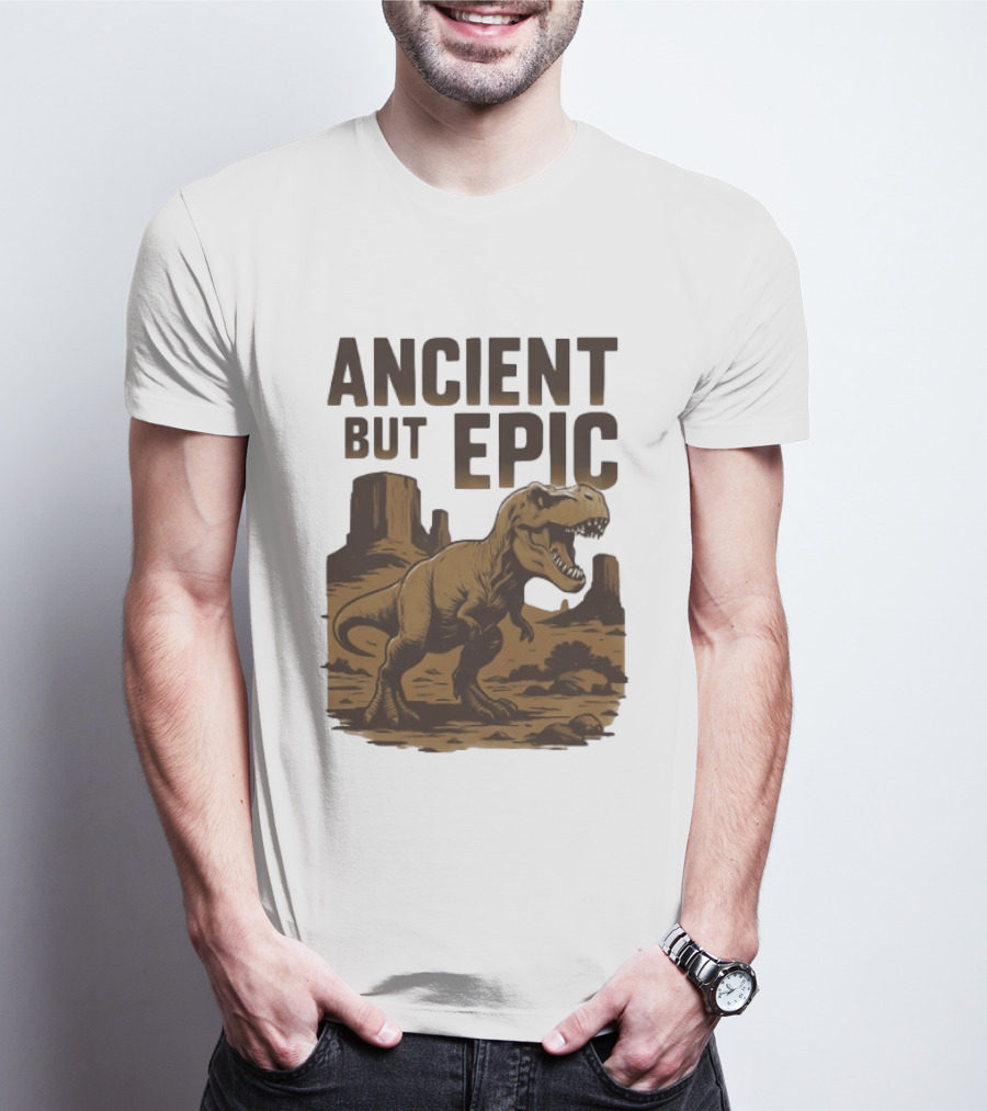 T. Rex Dinosaur Ancient But Epic Desert Scene T-Shirt