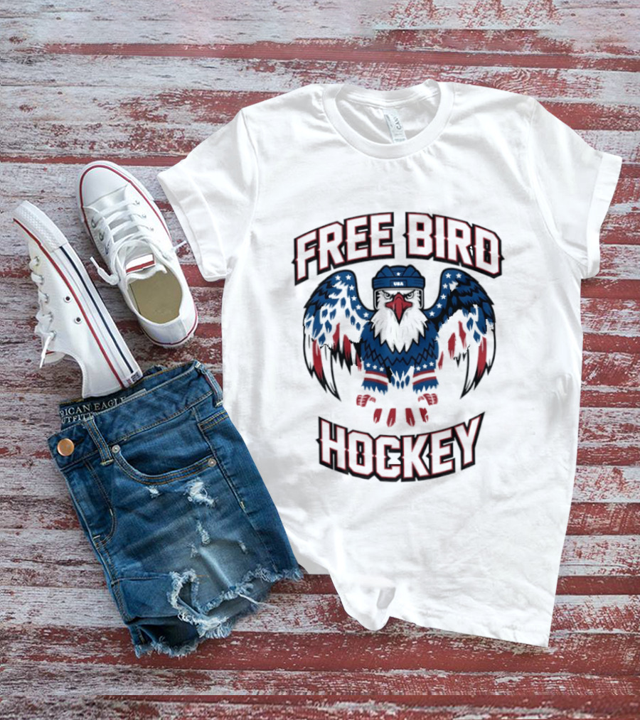 Free Bird Hockey Eagle T-Shirt