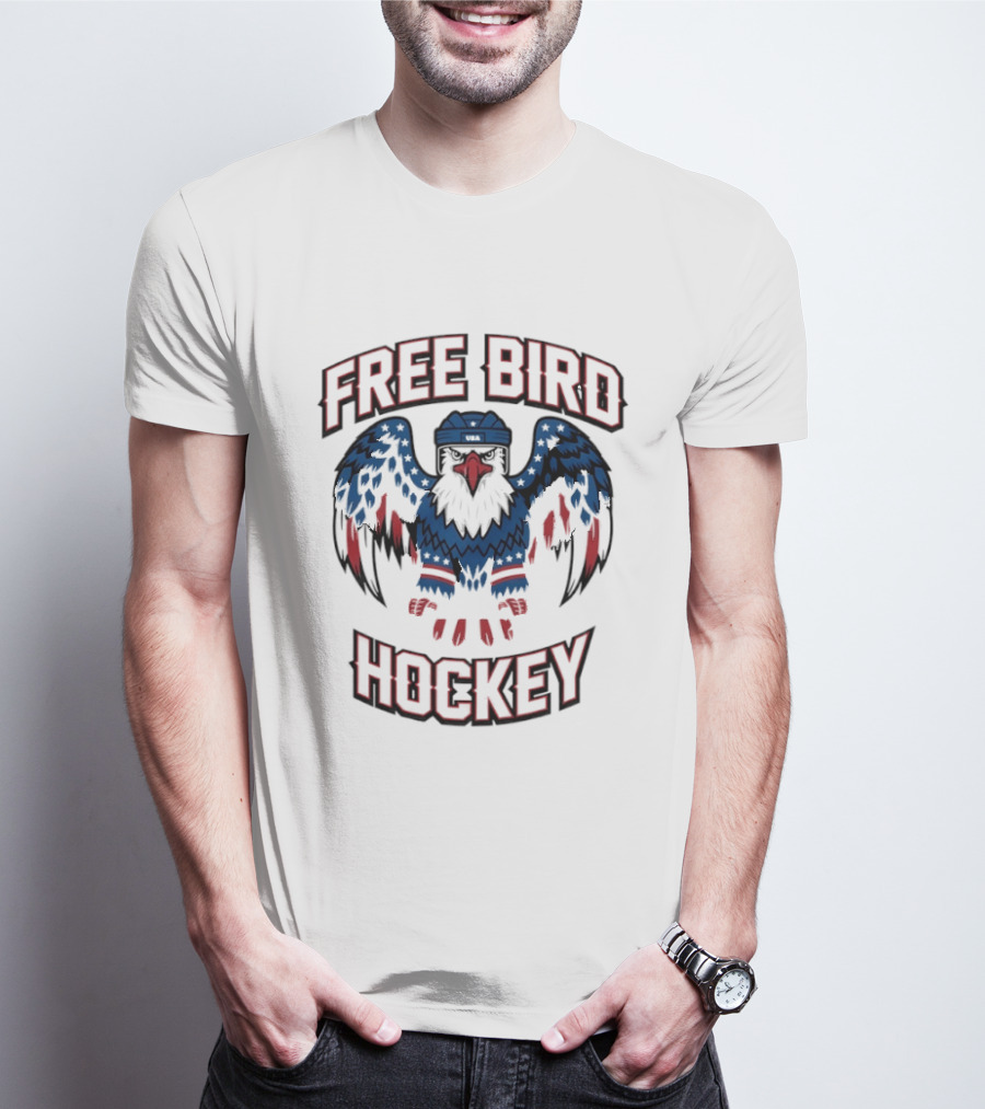 Free Bird Hockey Eagle T-Shirt