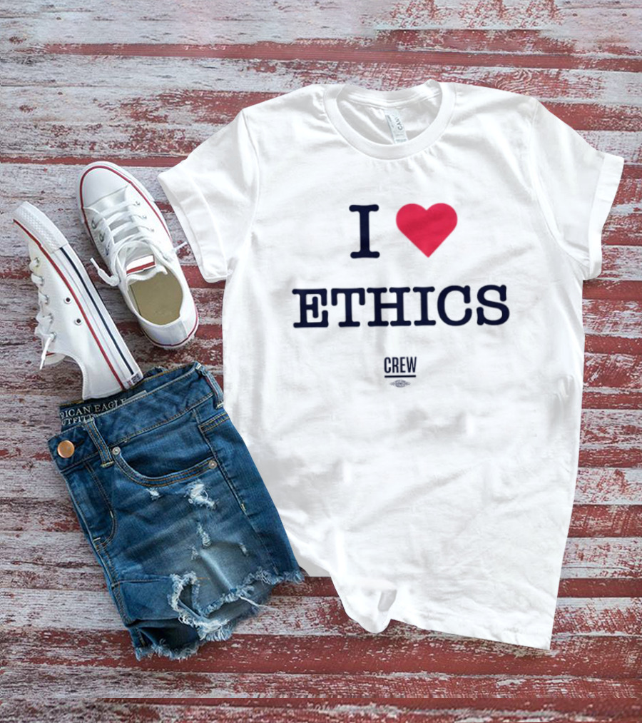I Love Ethics Heart Crew T-Shirt