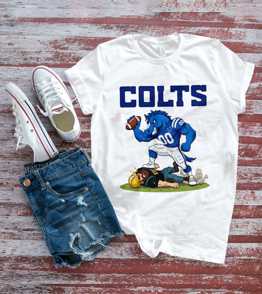 Colts Football Rivalry Humor Vs Steelers Comic T-Shirt