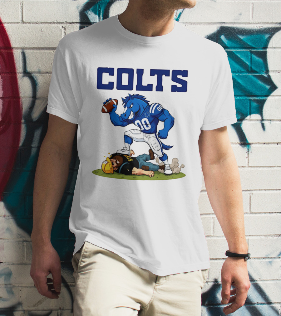 Colts Football Rivalry Humor Vs Steelers Comic T-Shirt