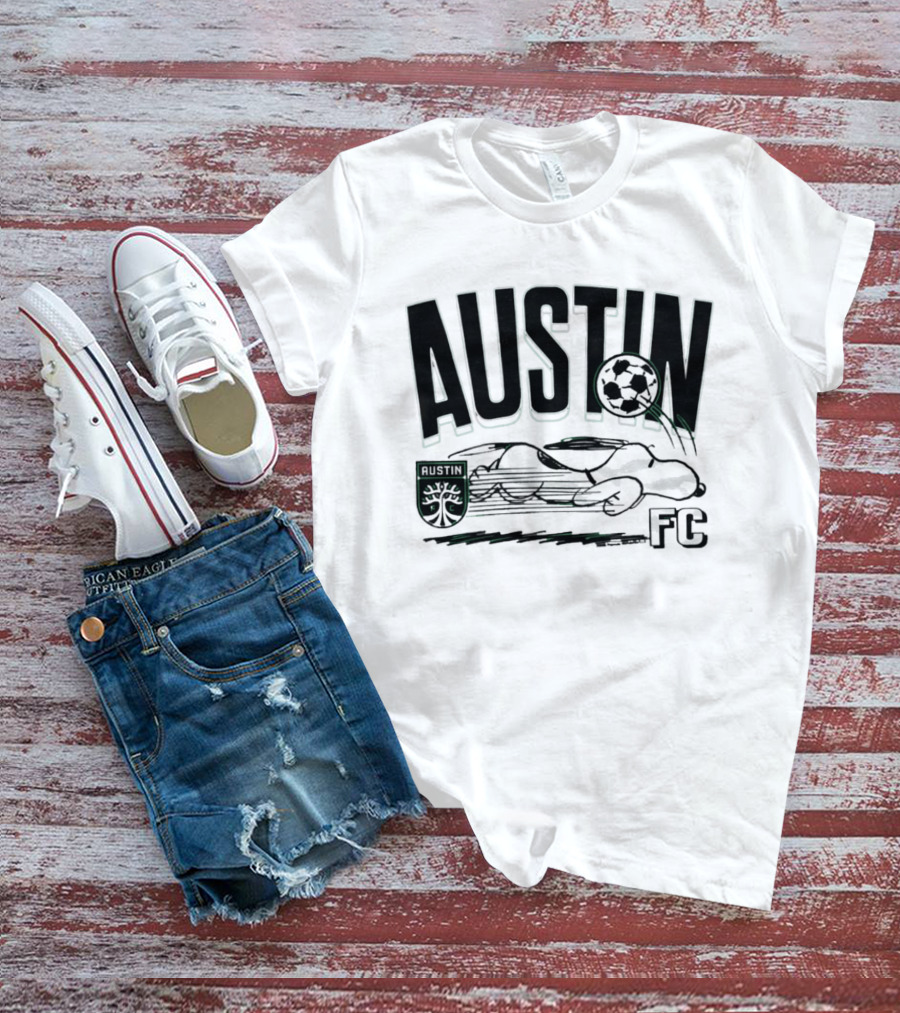 Austin FC Peanuts Snoopy Soccer Collaboration T-Shirt