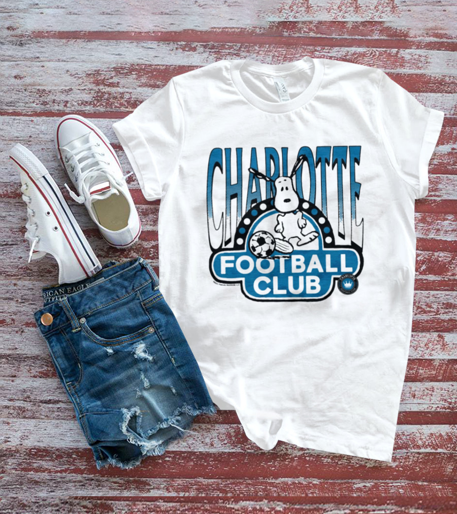Peanuts Snoopy Charlotte Football Club Soccer Collaboration T-Shirt
