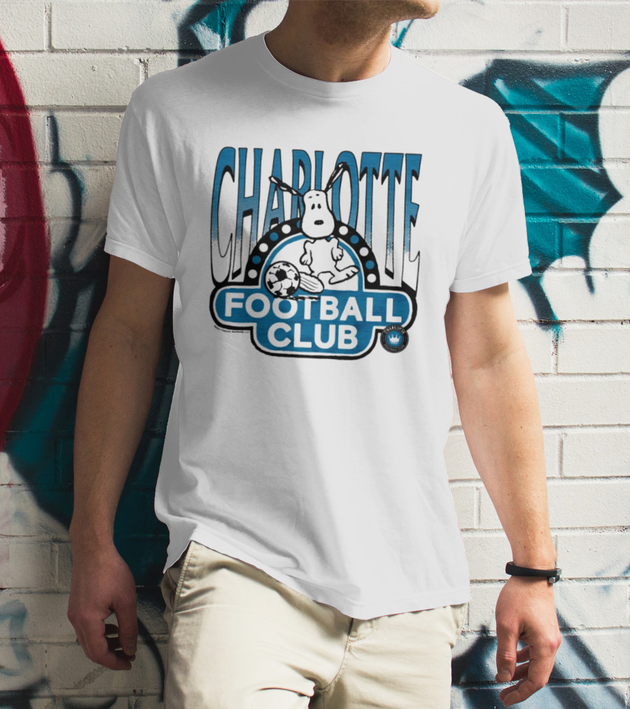 Peanuts Snoopy Charlotte Football Club Soccer Collaboration T-Shirt