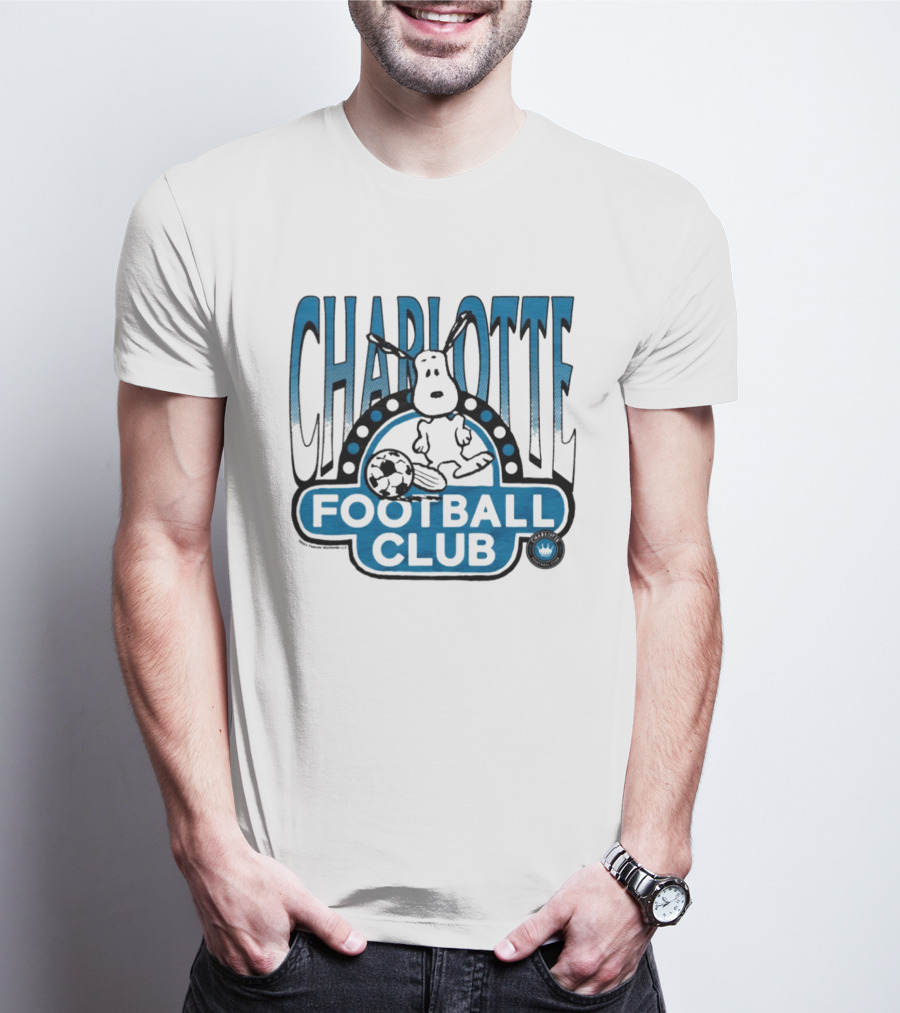 Peanuts Snoopy Charlotte Football Club Soccer Collaboration T-Shirt