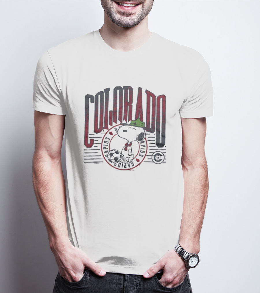 Snoopy Colorado Rapids Collaboration With Soccer Ball T-Shirt