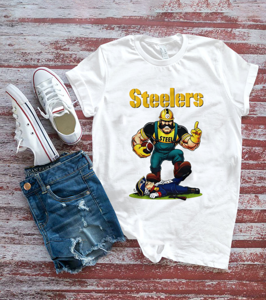 Pittsburgh Steelers Steelworker Triumphs Over New England Patriots Rivalry T-Shirt