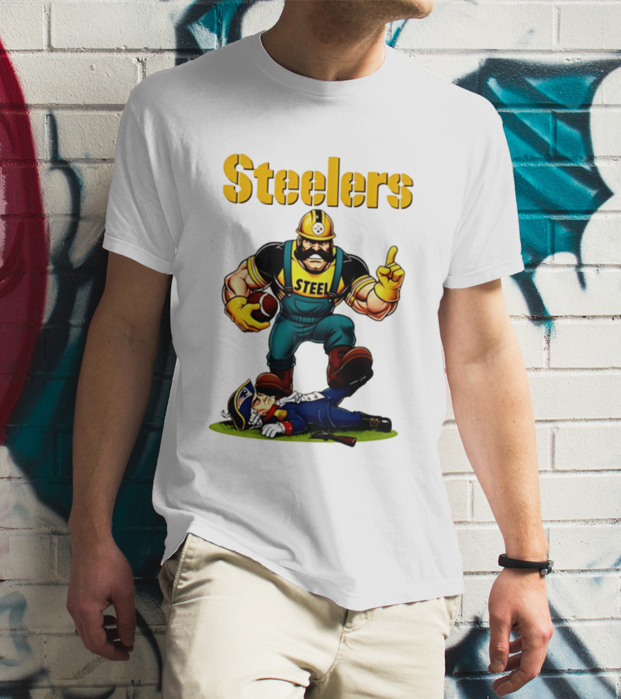 Pittsburgh Steelers Steelworker Triumphs Over New England Patriots Rivalry T-Shirt