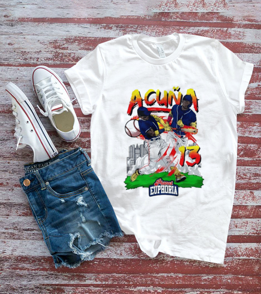 Ronald Acuña Jr Planet Euphoria Number 13 Baseball T-Shirt