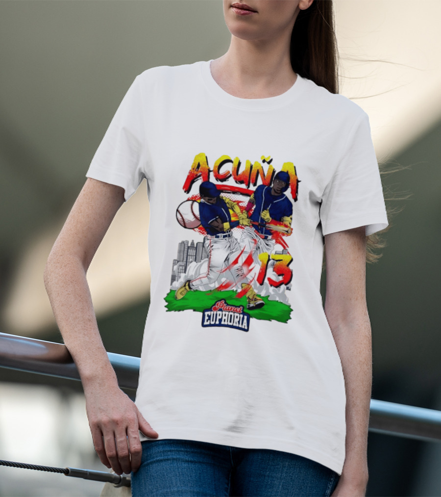 Ronald Acuña Jr Planet Euphoria Number 13 Baseball T-Shirt