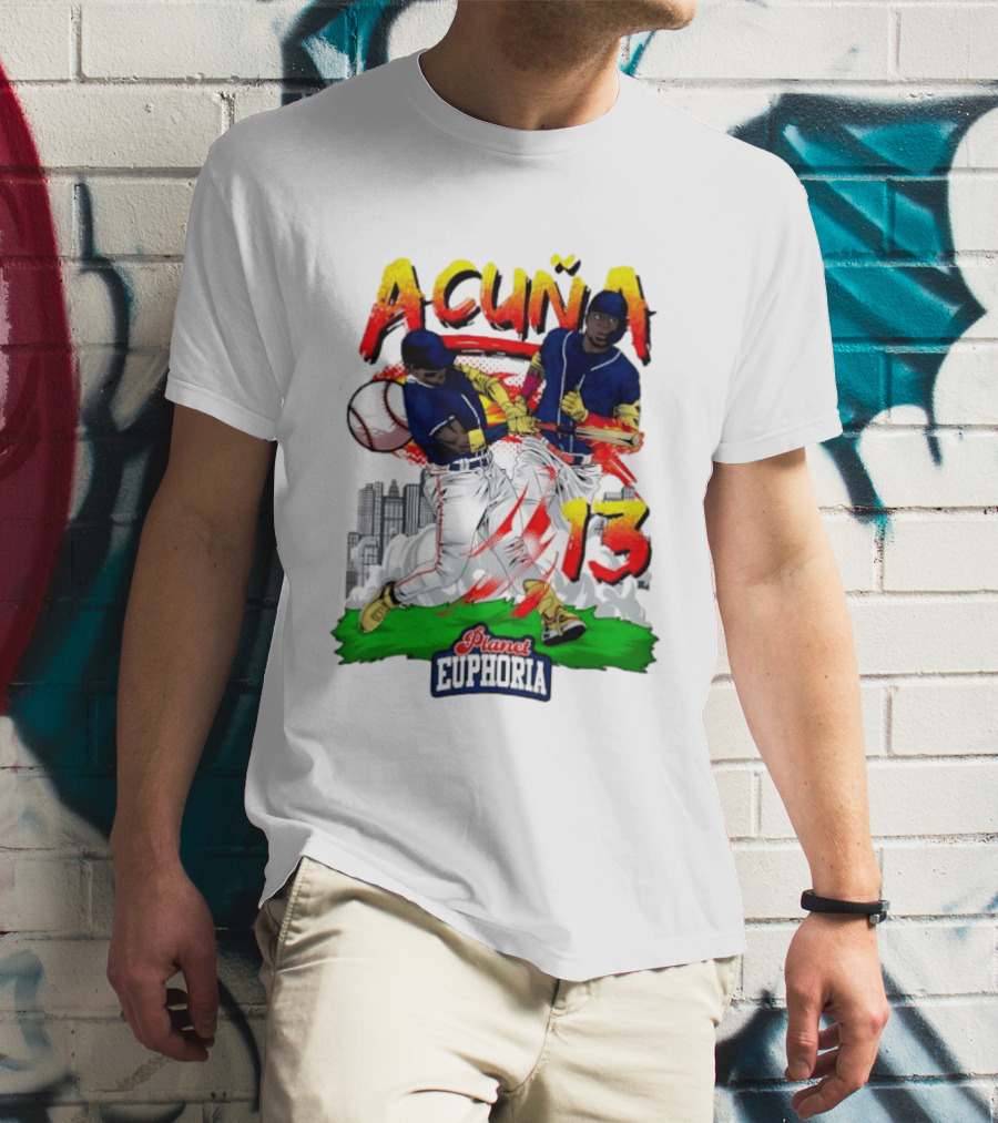 Ronald Acuña Jr Planet Euphoria Number 13 Baseball T-Shirt