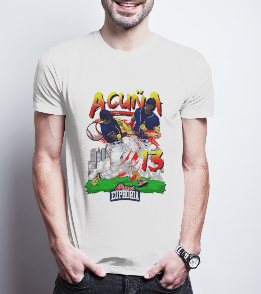 Ronald Acuña Jr Planet Euphoria Number 13 Baseball T-Shirt