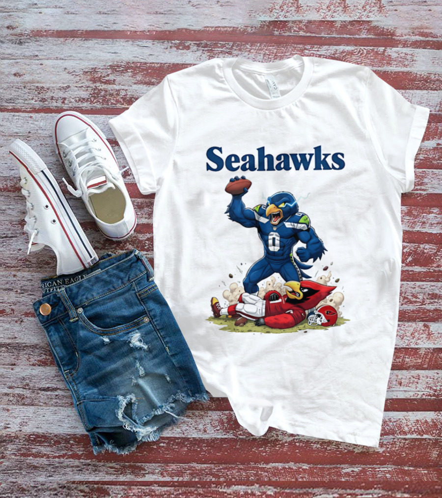 Seattle Seahawks Vs Arizona Cardinals Rivalry Victory Celebration T-Shirt