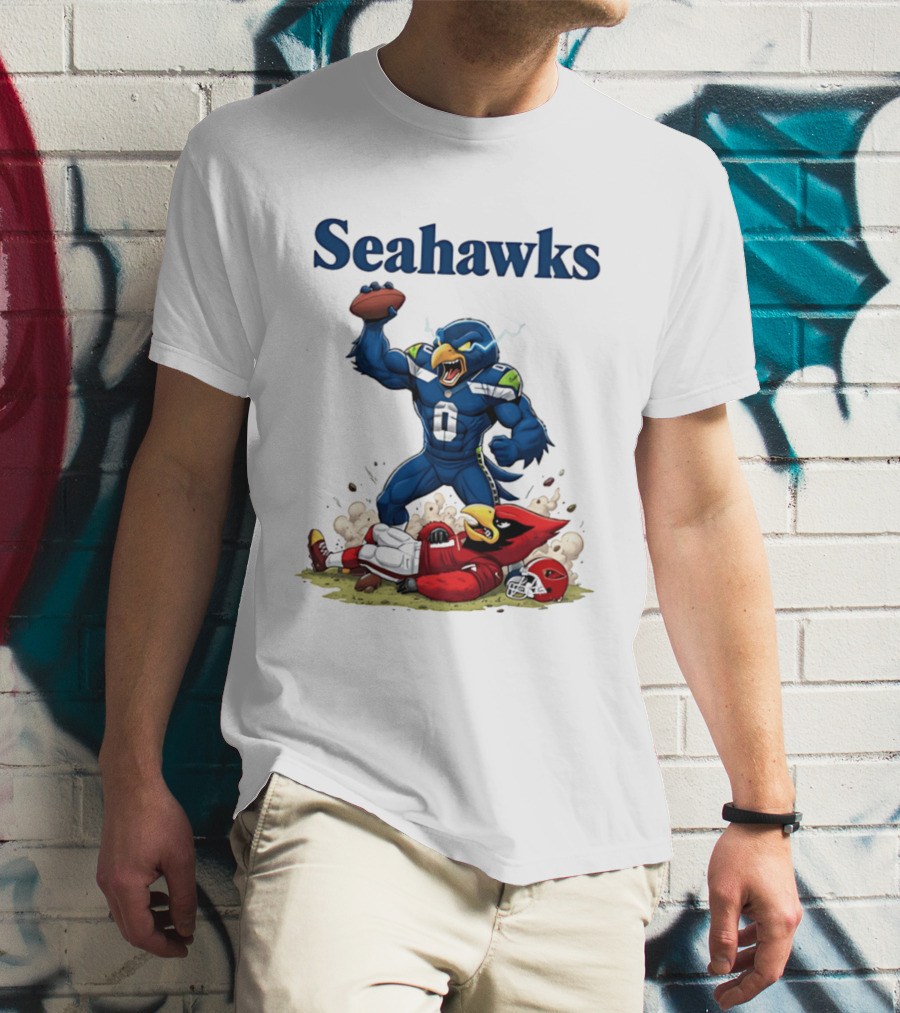 Seattle Seahawks Vs Arizona Cardinals Rivalry Victory Celebration T-Shirt