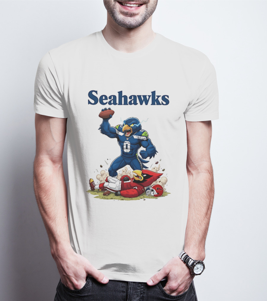 Seattle Seahawks Vs Arizona Cardinals Rivalry Victory Celebration T-Shirt